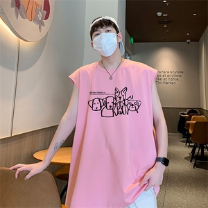 直播抖音得物品质重磅纯棉250克男无袖背心T恤T540P28控39图片