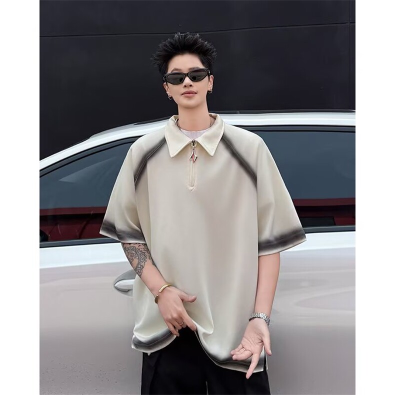 夏季新款大码polo衫宽松上衣休闲翻领短袖T25-P43,男装T恤,星座308B-2