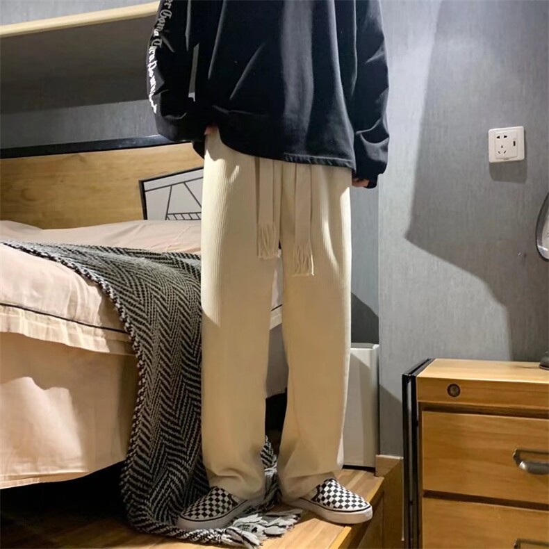 男青春流行大编绳灯芯绒直筒裤K161P33,男装休闲裤,星座1116-2
