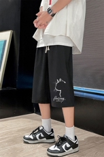 冰丝七分裤男大码速干短裤男五分裤车景风格QK72344-P25，男装休闲裤，电商A040