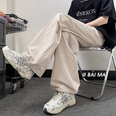 美式高街工装裤男女宽松直筒显瘦阔腿裤伞兵裤XZ211-1-K2333-P55，男装工装外套，星座211-1