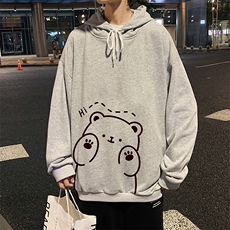 WY2236-P35纯棉连帽卫衣男大码运动帽衫宽松薄外套男，男装卫衣，电商A040