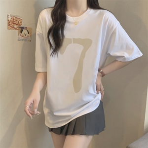纯棉慵懒日常时尚T恤原宿气质文艺百搭简约 XZ911-2-T859-P35图片