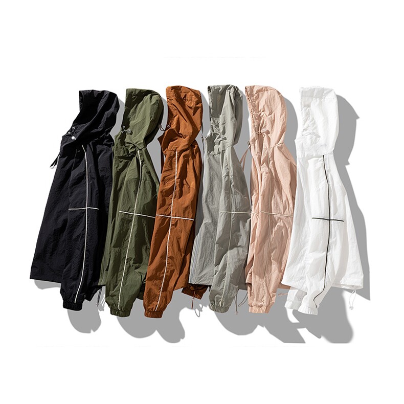 防晒指数50+薄款宽松大码港风防晒衣夹克皮肤衣F701P55，男装防晒衣，星座1204-3