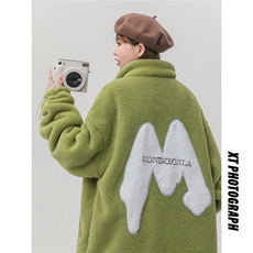 羊羔毛棉衣外套加厚棉服夹克厚港风日系棉袄1016-1W57P118K158，男装夹克，星座1016-1（原电商B408-1）