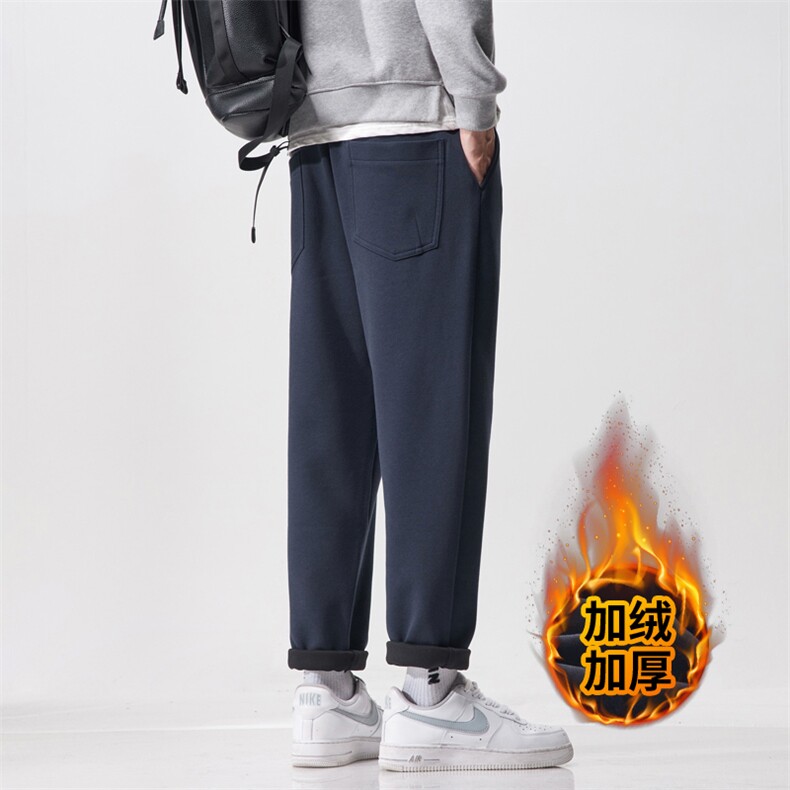 特批秋冬季锥形休闲裤男士宽松直筒秋冬新款长裤J830-P40/加绒P50,男装卫衣,星座509