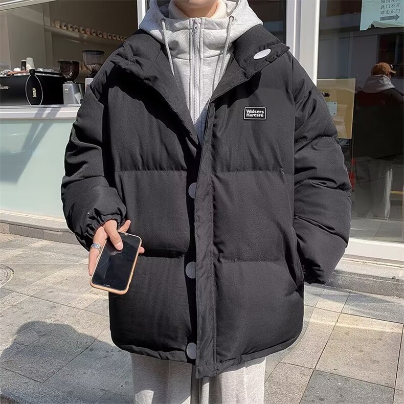 假两件棉服男秋冬潮牌港风痞帅休闲加厚保暖连帽棉衣外套M670-P85,男装棉衣,星座1008-2
