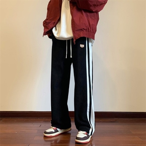 灯芯绒加绒条纹拼接休闲裤M~5XL XZ604-KG46JR-P65控78图片