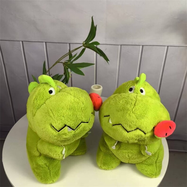 萌软可爱Q弹吃瓜的恐龙抓机推荐，十寸十五寸毛绒玩具厂家
