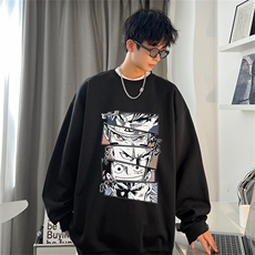 电商DSA028-CTP1583特P25新款潮流港风印花长袖男，男装卫衣，电商A028