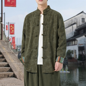 男士衬衫外套灯芯绒夹克盘扣立领风 XZ1512-2510-P55图片