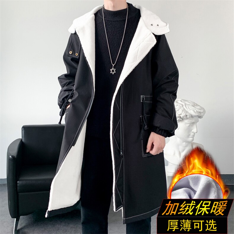 大货风衣男中长款大衣加绒加棉衣男F262薄P115加绒P135爆景二,男装风衣,星座401