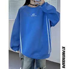 秋装新品美式三条杆织带重磅情侣卫衣外套上衣男女G1090P48，女装短外套，电商A339