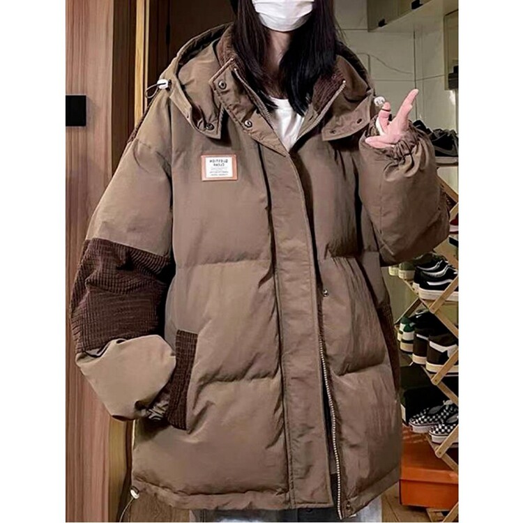 2025新款冬季纯色棉服连帽拉链宽松棉衣加厚外套情侣男女,男装棉衣,星座218-8