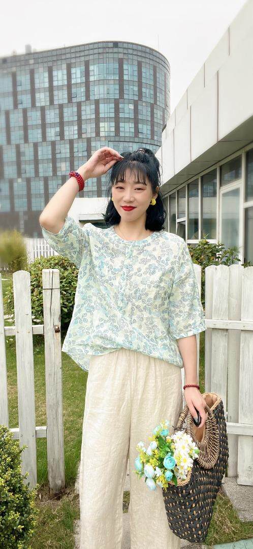 纯苎连衣裙小衫裤子裙子衬衣 时尚风 风淑女风休闲风，女装连衣裙，川哲