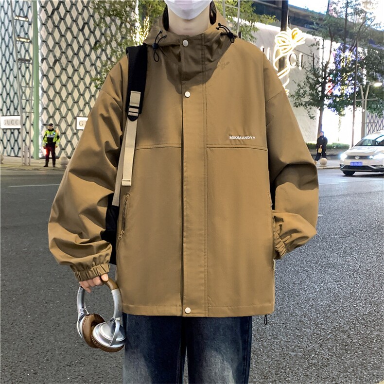 2024春季新款连帽夹克外套男休闲冲锋风衣潮A436-D1206-P65,男装夹克,电商A436