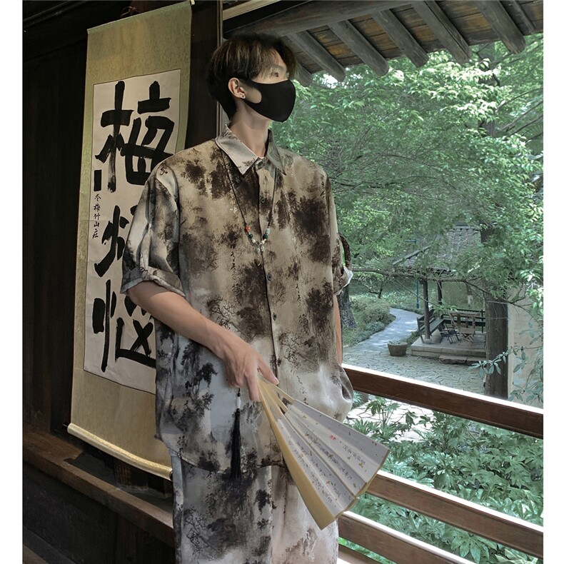 山水套装TZ77823特P50衬衫DCS77824特P30DK77825特P20套装控98,男装衬衫,星座226-1