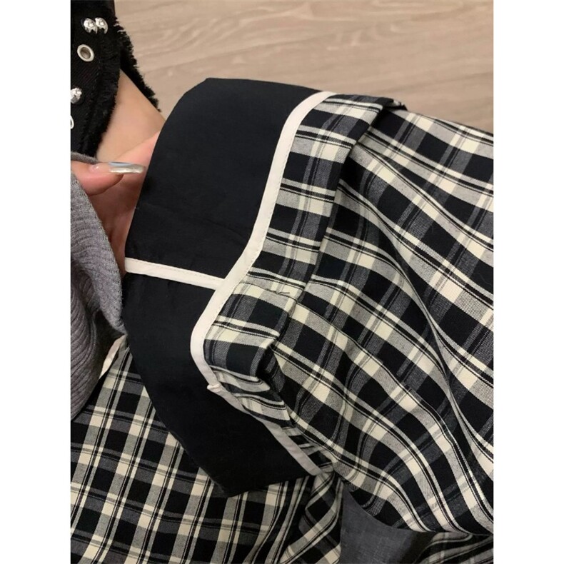 格子休闲裤男女韩版潮流文艺帅气百搭裤脚翻边2025长裤K6107-P57,男装休闲裤,星座412-1