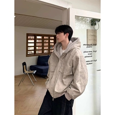 706-1-WY8244-P118现货冬季男士连帽大理石纹座山雕毛加厚棉服，男装棉衣，星座706-1