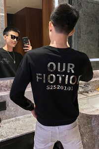 WY02-P58控78 2021春秋季男卫衣长袖套头潮流圆领潮牌社会小伙 白图片