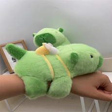 佳旺毛绒玩具 蕉绿水豚手趴环