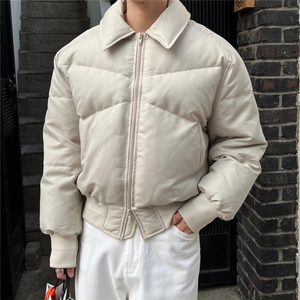 816B-MF817-P128 韩翻领保暖皮质棉服外套图片