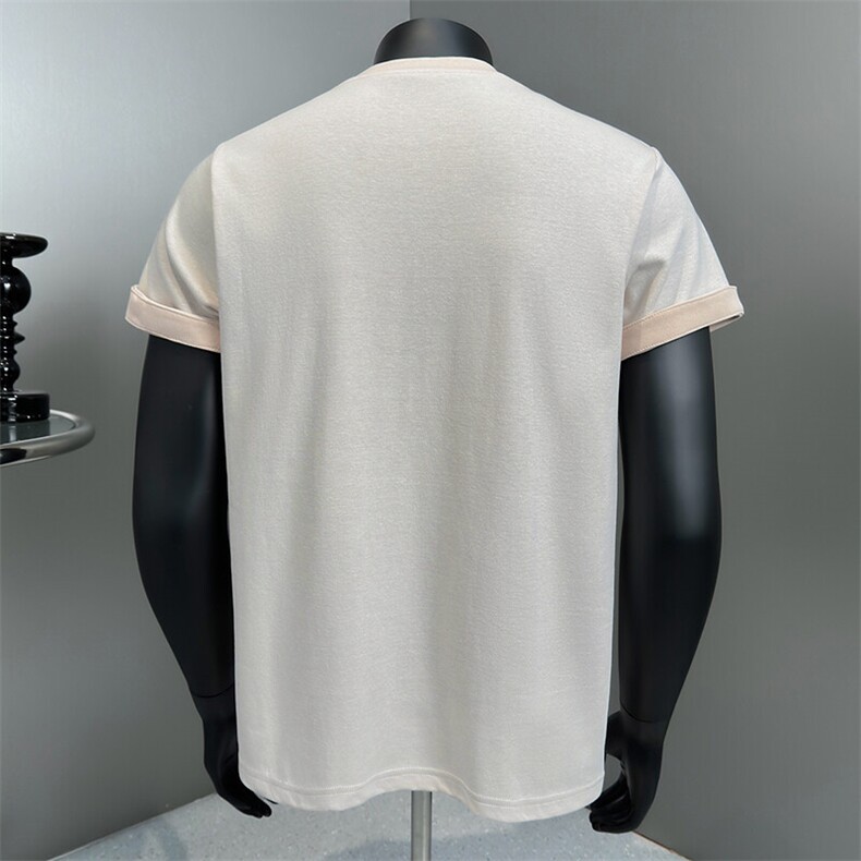 短袖t恤男潮牌夏季宽松2025红潮流ins上衣XZ212-QTX691-P38,男装T恤,星座212