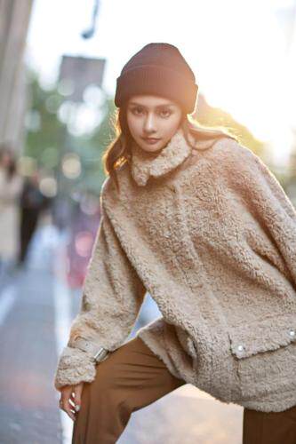 现货。皮毛一体颗粒绒。，女装，是爱 SHI AN