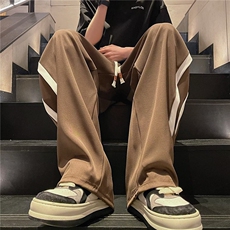 高街休闲长裤男宽松垂感阔腿美式潮牌条纹拖地裤K307-P35，男装休闲裤，星座1001-1