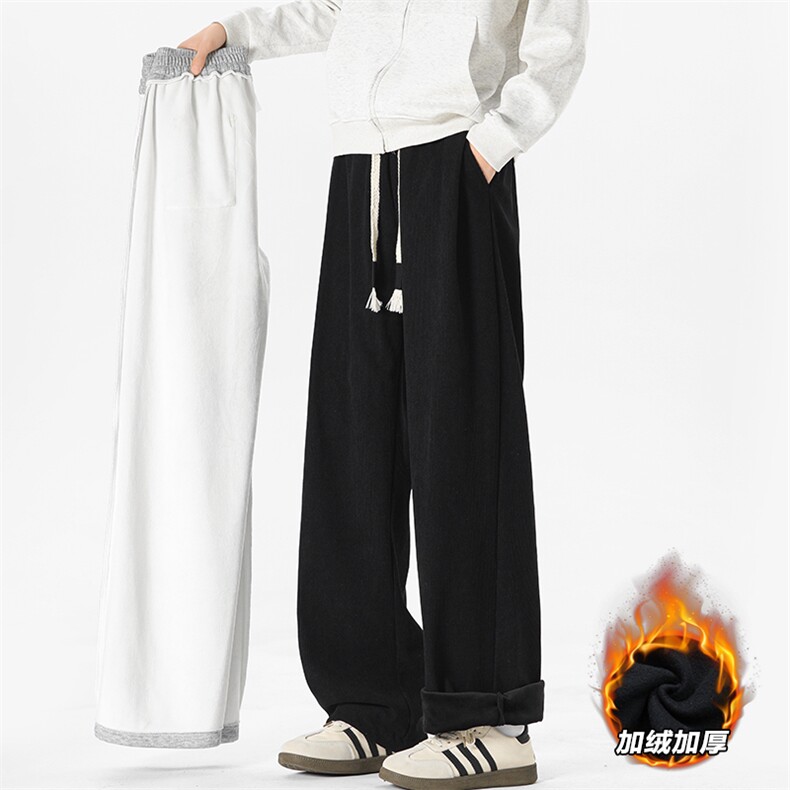薄款改加绒潮流大码灯芯绒加绒休闲裤裤男K1994J加绒-特P33控59,男装卫衣,电商A001