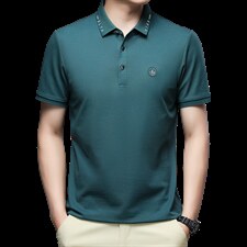 短袖t恤男装2023夏季新款中年潮流polo衫翻领商务休闲百搭t恤男士，男装T恤，电商B212（原钱塘6029）