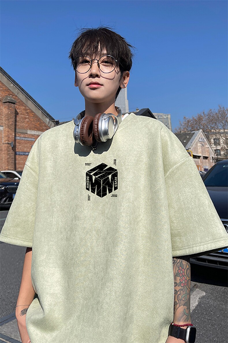 麂皮绒！重磅麂皮绒短袖t恤男JPDX205-特P19控38,男装T恤,电商B367