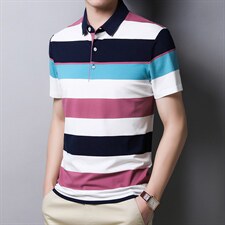 短袖t恤男士夏季潮流polo翻领体恤衫带领半袖夏装上衣服冰丝棉质T,男装T恤,电商B212（原钱塘6029）