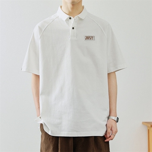 纯棉短袖t恤男士polo衫夏季薄款潮牌纯色休闲上衣服T恤高级感
