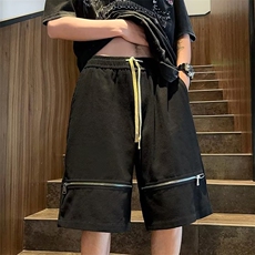 痞帅短裤男夏季薄款小众设计感宽松五分裤子美式高街P34，男装休闲裤，星座1116-2