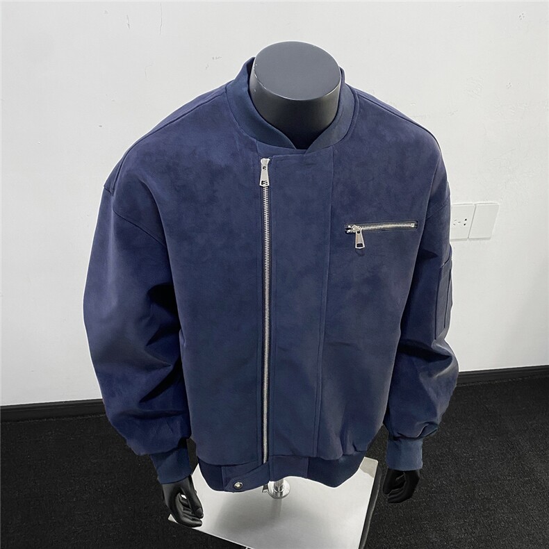 美式高阶秋冬PU棒球服夹克痞帅百搭情侣外套J562505TP75,男装夹克,电商A247