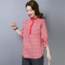 衬衫格子纯色甜美百搭时尚简约2021年春季新款，女装衬衫，小林双子