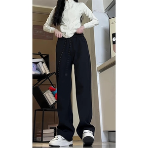 1506-1/K93661加绒款浙江货/P42休闲长裤宽松直筒裤子潮牌男女图片