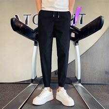 纯色休闲裤夏季薄款九分裤痞帅网红束脚裤1611B-1-A11-P40，男装休闲裤，星座712-1