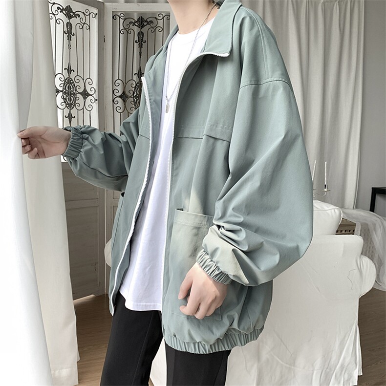 春季新款外套男韩版潮流港风百搭夹克男秋装上衣JK2021 P65控88图片