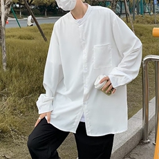 长袖衬衫男港风日系韩版潮流帅气衬衣LC33P35，男装衬衫，星座1116-2