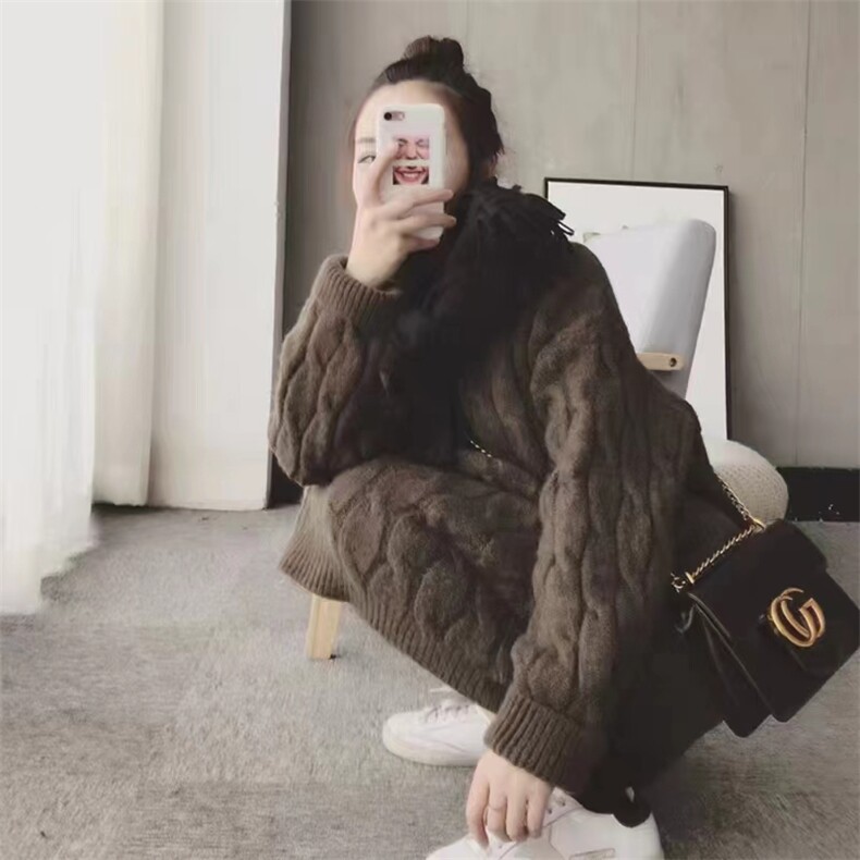 时尚百搭羊毛麻花针织连衣裙柔软舒适显瘦长裙,女装连衣裙,旭驰羊绒