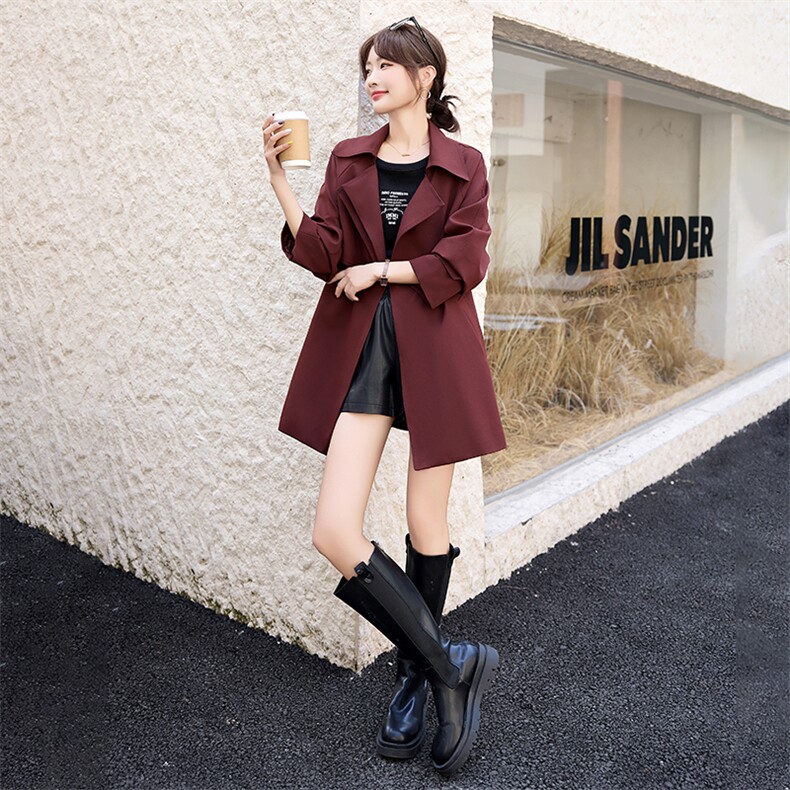 短款风衣外套女2025春秋新款高端大气上档次小个子高级感超好看,女装风衣,美静678