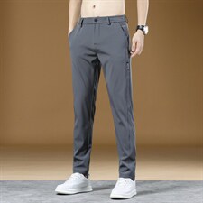 1056/p30夏季2022薄款清凉男裤冰丝长裤大码直筒商务休闲西装裤，男装休闲裤，星座224