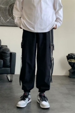 运动休闲秋季款嘻哈工装裤潮街舞拉链显瘦大码哈伦裤子K1103-P35，男装休闲裤，星座512-4