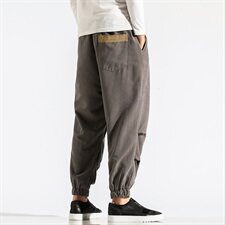 2021春秋季新款男装风雪花绒刺绣休闲裤子小脚裤黑色，男装休闲裤，电商B277(原6028)
