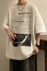 美式高街小众印花短袖男生潮流百搭宽松T恤JK23231-p35控48，男装T恤，星座605(原A050)