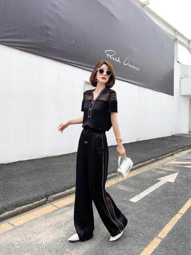 缎面套裤，女装，贻思茗