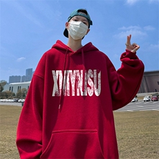 抖音得物供货可提供视频春装重磅美式宽松连帽卫衣DL2437，男装卫衣，电商A486-1