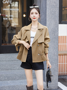 短款风衣女外套2023新款韩系高级感宽松小个子春秋大衣小众设计感图片